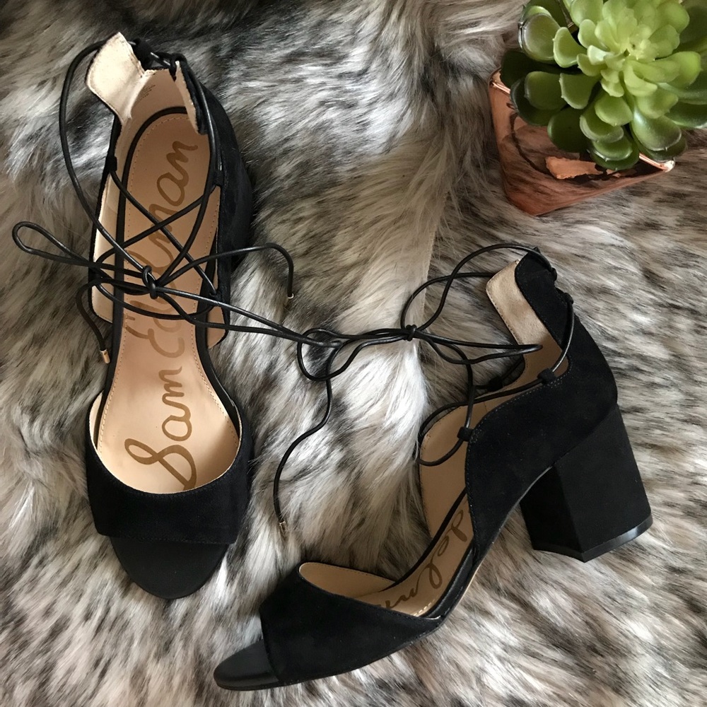 NEW | Sam Edelman Serene Suede Lace-Up Heel Sandal Shoe